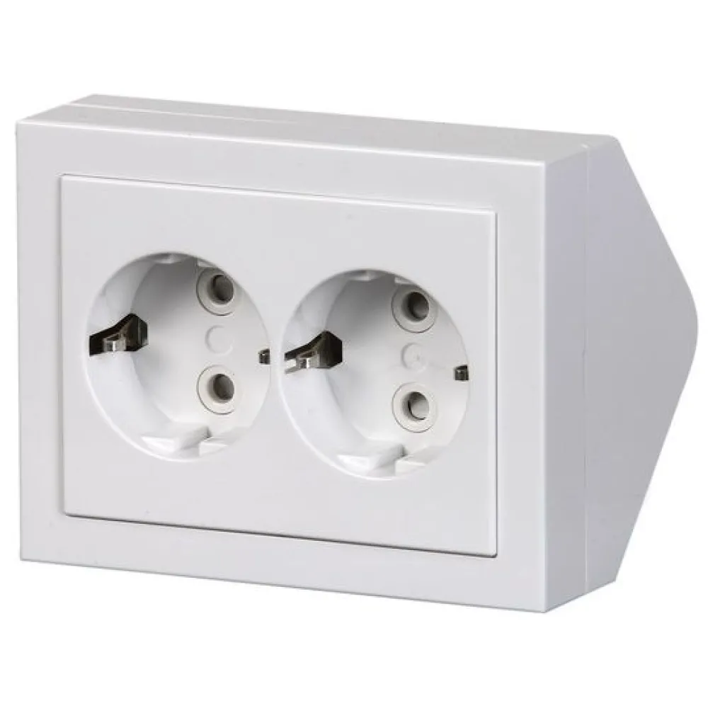 Pistorasia Impressivo 2S/16A/IP21 PPJ HL valkoinen kulma-asennus*ABB Best