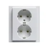 Pistorasia Impressivo 2S/16A/IP21 UPJ HL valkoinen*ABB New