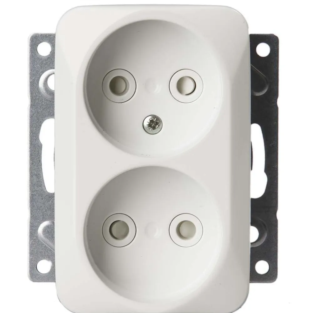 New Pistorasia Jussi 2N/16A/250V/IP21 UKJ 0X valkoinen Pistorasiat