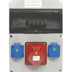 Pistorasiakeskus Standard 1kpl 3X16A PR + 2kpl schuko 16A IP44*Malmbergs Clearance