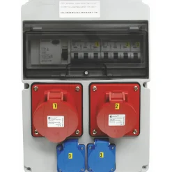 Pistorasiakeskus Standard vikavirtasuojalla 1kpl 3X32A PR + 1kpl 3X16A PR + 2kpl schuko 32A IP44*Malmbergs Outlet