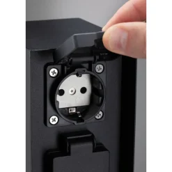 Pistorasiatolppa Rio 2 pistorasiaa 70x70x230mm IP44 antrasiitti*Paulmann Online