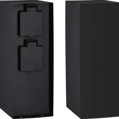 Pistorasiatolppa Rio 2 pistorasiaa 70x70x230mm IP44 antrasiitti*Paulmann Online