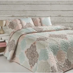 Discount Päiväpeitto + tyynyliina Andalucia, 160x220 cm + 50x70 cm, turkoosi Päiväpeitot Ja Huovat