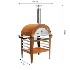 Pizzauuni Pizzo, jalustalla, 100x81x182cm*GrillSymbol Outlet