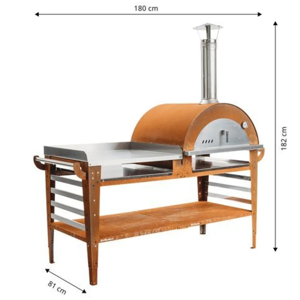 Online Pizzauuni Pizzo XL, pöydällä, 180x81x182cm Pizzauunit