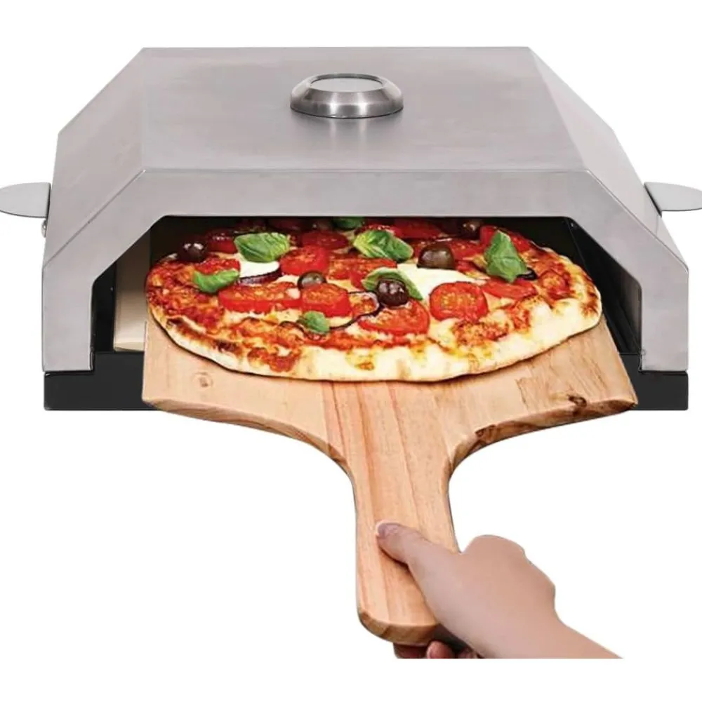 Pizzauuni keraamisella kivellä kaasu tai hiiligrilliin Pizzauunit