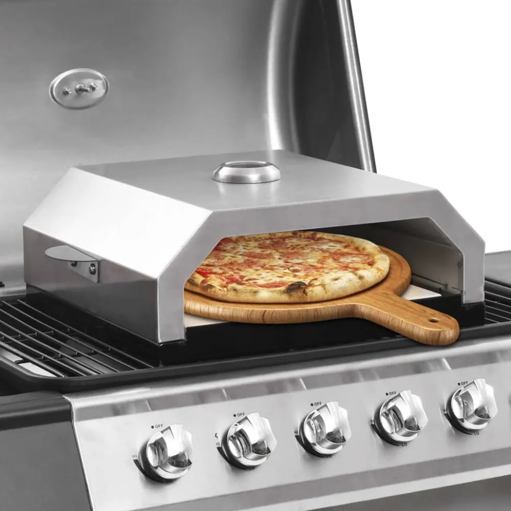 Pizzauuni keraamisella kivellä kaasu tai hiiligrilliin Pizzauunit