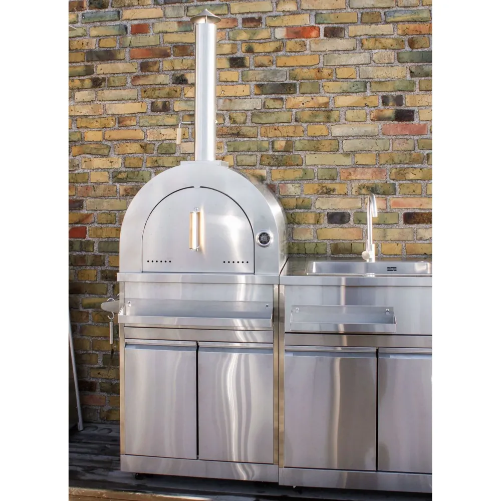Pizzauuni Inox Range, puulämmitteinen, rst*Myoutdoorkitchen Discount