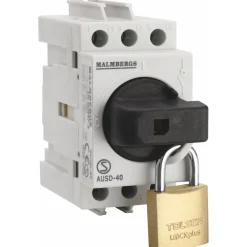 Discount Pääkytkin 40A 3-napainen 2 moduulia Sähköasennustarvikkeet