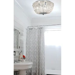 New Plafondi Giovanna IP44 Ø 380x210 mm kromi/lasi Kylpyhuonevalaisimet