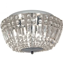 New Plafondi Giovanna IP44 Ø 380x210 mm kromi/lasi Kylpyhuonevalaisimet