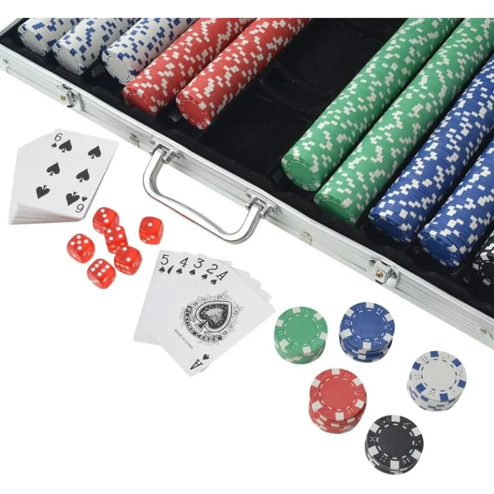 Pokerisarja 1000 pelimerkkiä alumiini*FinePRICE New