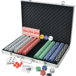 Pokerisarja 1000 pelimerkkiä alumiini*FinePRICE New
