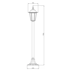 Online Pollarivalaisin Kartano PKP-I-U Ø 225x1150 mm musta Pollarivalaisimet