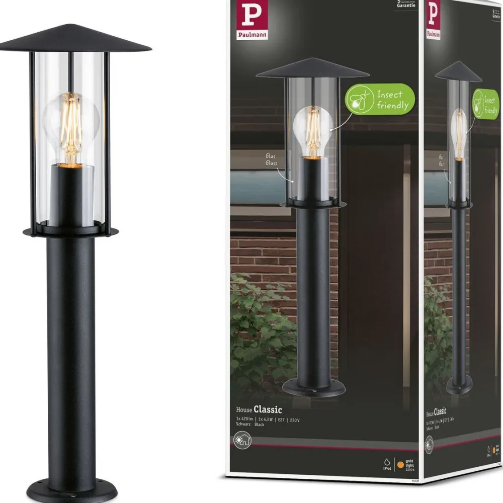 Pollarivalaisin Classic, IP44, 50cm, 2200K, E27, musta*Paulmann Sale