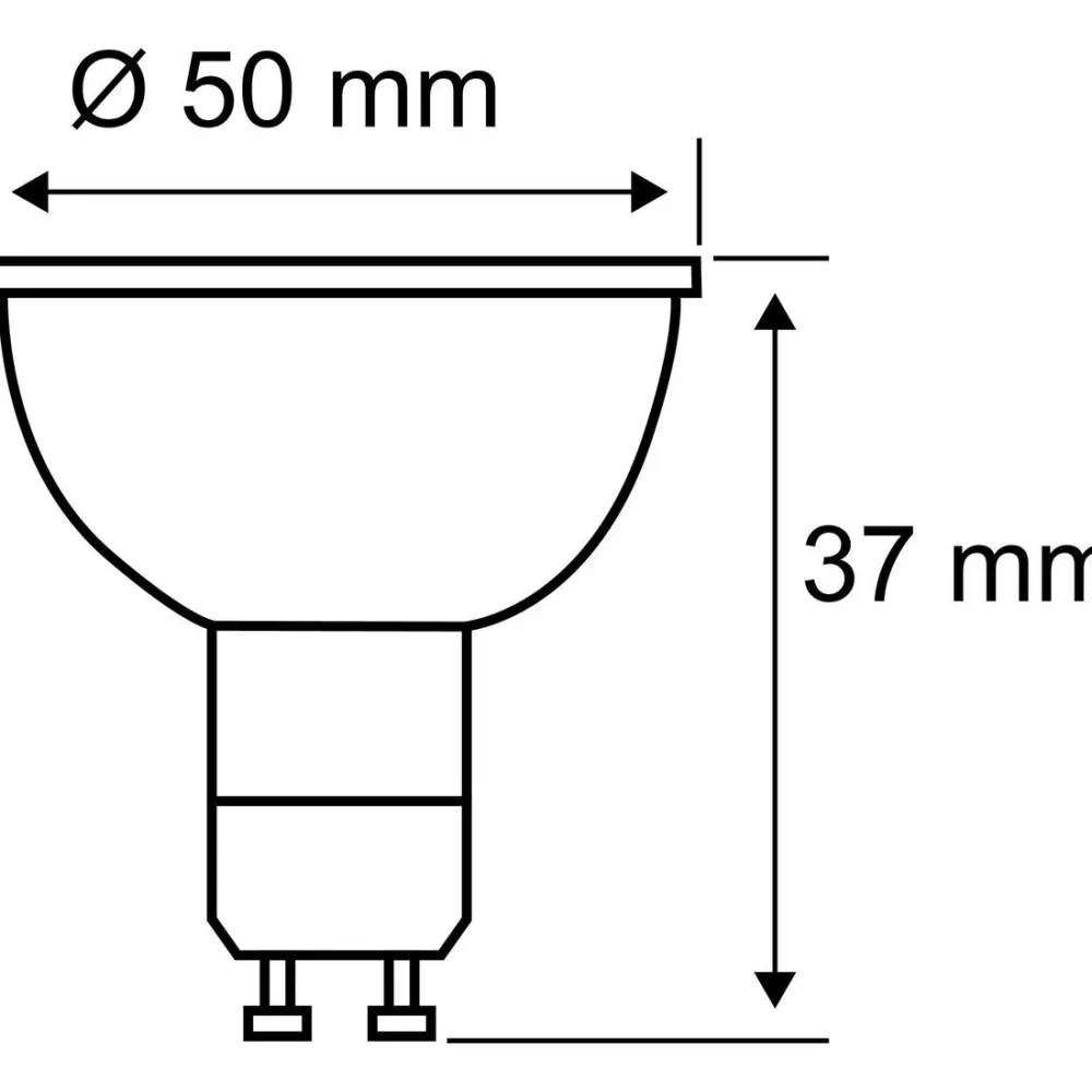 Hot Polttimo Standard 230V LED Reflector GU10 Flat 37mm, 3-Step-Dim, valkoinen, eri vaihtoehtoja Lamput Ja Polttimot