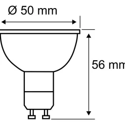 Sale Polttimo Standard 230V LED Reflector GU10 hämäräohjatulla liiketunnistimella (HF) 550lm 7W 2700K, mattavalkoinen Lamput Ja Polttimot