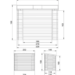 Discount Polttopuukatos M202-M203, eri kokoja Polttopuukatokset