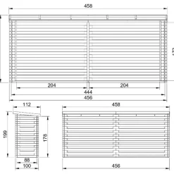Discount Polttopuukatos M202-M203, eri kokoja Polttopuukatokset