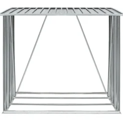 Polttopuukatos 163x83x154cm, galvanoitu teräs, harmaa*FinePRICE Best