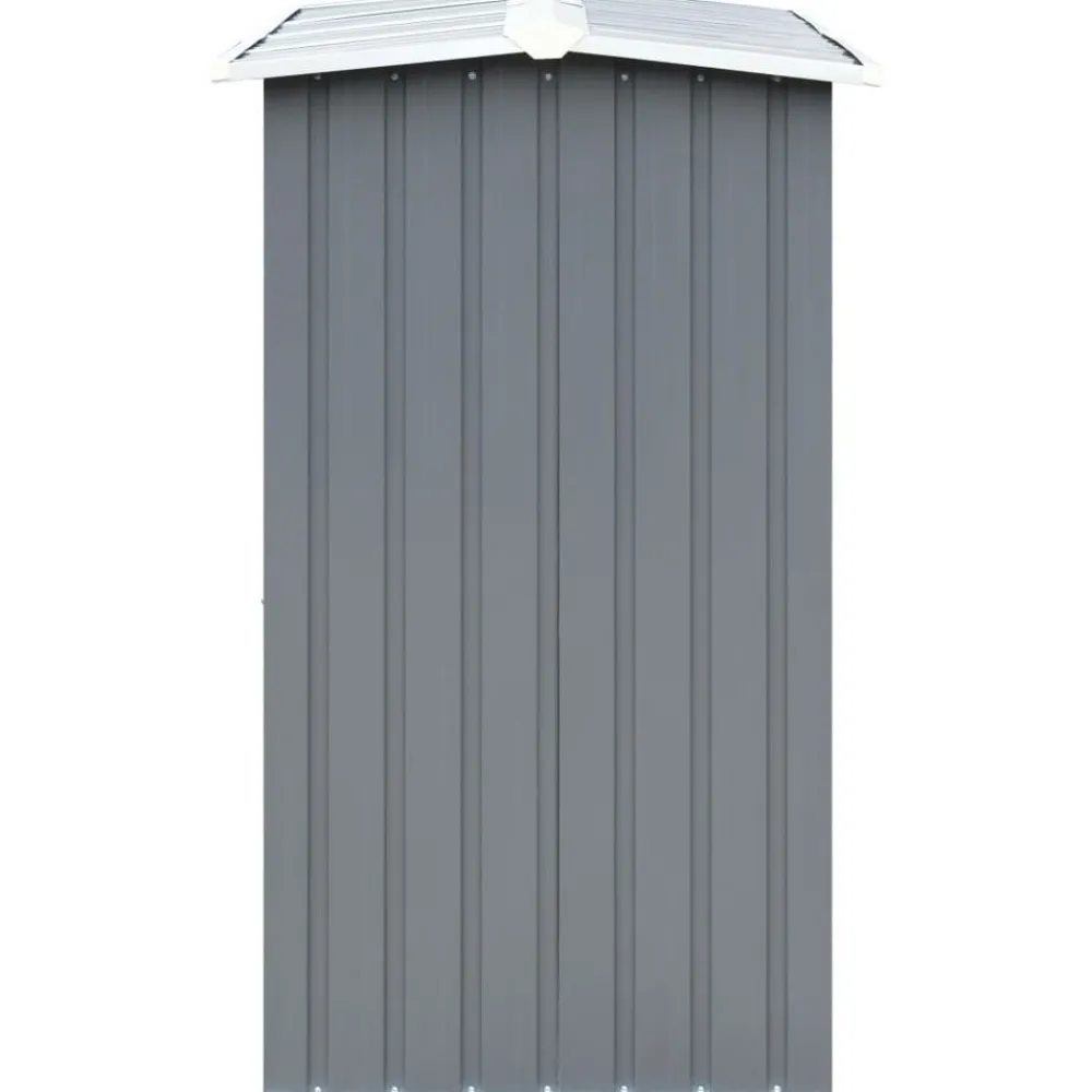 Outlet Polttopuukatos 330x92x153cm, galvanoitu teräs, harmaa Polttopuukatokset