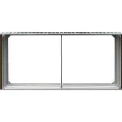 Polttopuukatos 330x92x153cm, galvanoitu teräs, ruskea Polttopuukatokset