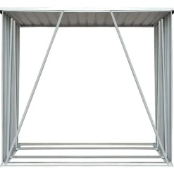 Clearance Polttopuukatos 163x83x154cm, galvanoitu teräs, antrasiitti Polttopuukatokset