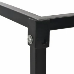 Polttopuuteline alustalla 37x37x113cm, musta, teräs*FinePRICE Online