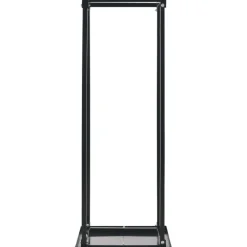 Polttopuuteline alustalla 37x37x113cm, musta, teräs*FinePRICE Online