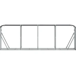 Polttopuuteline antrasiitti 300x45x100 cm galvanoitu teräs*FinePRICE Discount