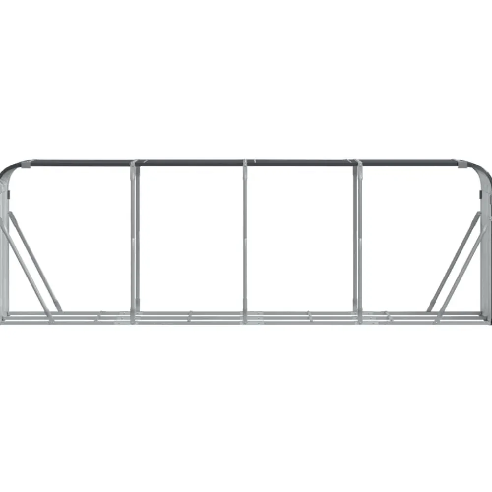 Polttopuuteline antrasiitti 300x45x100 cm galvanoitu teräs*FinePRICE Discount