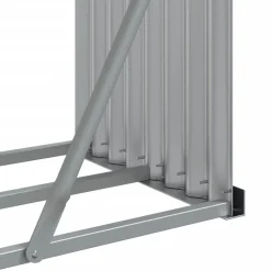Polttopuuteline antrasiitti 300x45x100 cm galvanoitu teräs*FinePRICE Discount