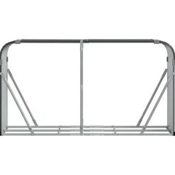 Polttopuuteline antrasiitti 180x45x100 cm galvanoitu teräs*FinePRICE Hot