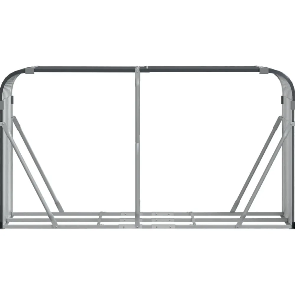 Polttopuuteline antrasiitti 180x45x100 cm galvanoitu teräs*FinePRICE Hot