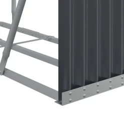 Polttopuuteline antrasiitti 180x45x100 cm galvanoitu teräs*FinePRICE Hot