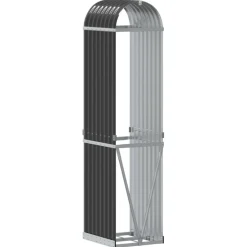 Polttopuuteline antrasiitti 40x45x170 cm galvanoitu teräs*FinePRICE Discount