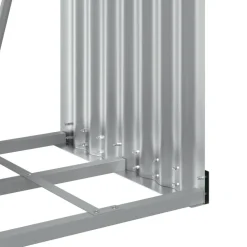 Polttopuuteline antrasiitti 40x45x170 cm galvanoitu teräs*FinePRICE Discount