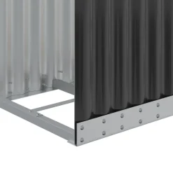 Polttopuuteline antrasiitti 40x45x170 cm galvanoitu teräs*FinePRICE Discount