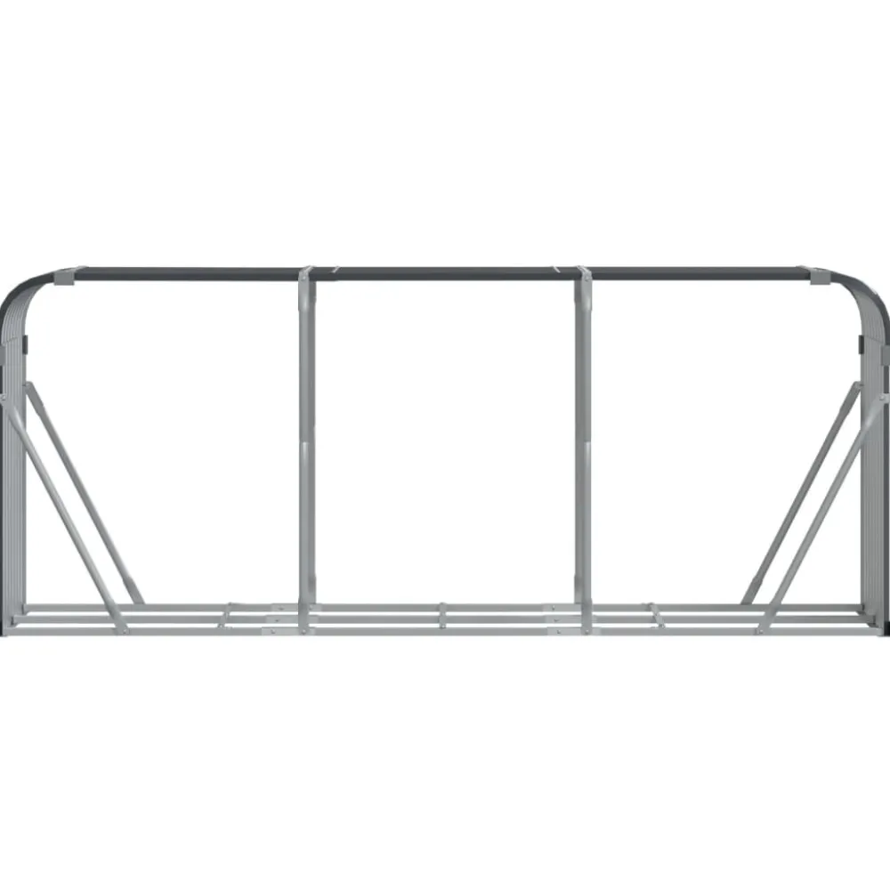 Discount Polttopuuteline antrasiitti 234x45x100 cm galvanoitu teräs Polttopuutelineet