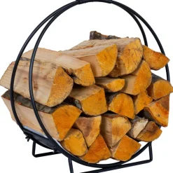 Online Polttopuuteline DEIA Wood 50x24xK51 cm, musta Polttopuutelineet|Takkavälineet