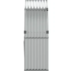 Polttopuuteline hopea 120x45x140 cm galvanoitu teräs*FinePRICE