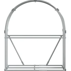 Polttopuuteline hopea 120x45x140 cm galvanoitu teräs*FinePRICE
