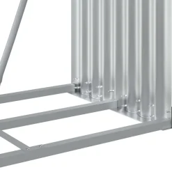 Polttopuuteline hopea 80x45x120 cm galvanoitu teräs*FinePRICE Sale