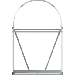 Polttopuuteline hopea 80x45x120 cm galvanoitu teräs*FinePRICE Sale