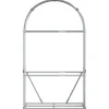 Best Polttopuuteline hopea 120x45x210 cm galvanoitu teräs Polttopuutelineet