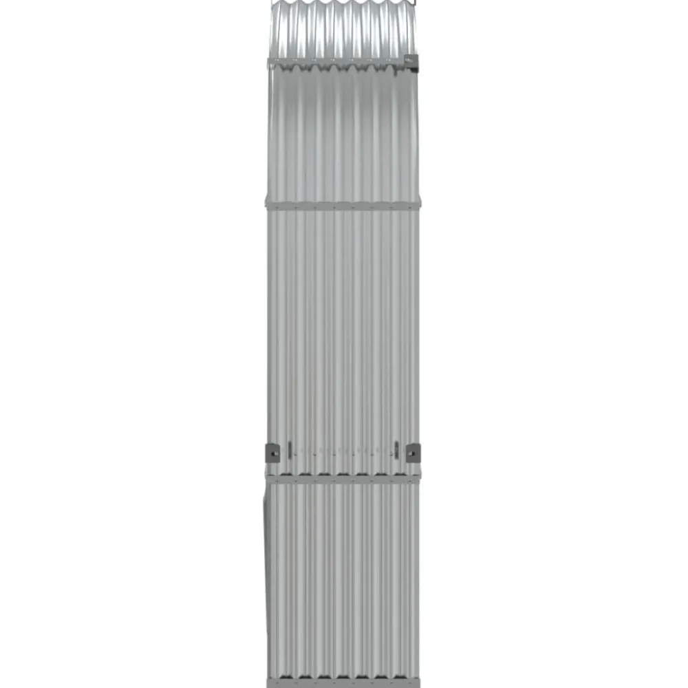Best Polttopuuteline hopea 120x45x210 cm galvanoitu teräs Polttopuutelineet