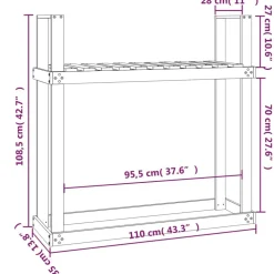 Clearance Polttopuuteline, , 110x35x108.5cm, eri värejä Polttopuutelineet