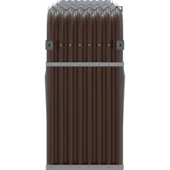 Hot Polttopuuteline ruskea 234x45x100 cm galvanoitu teräs Polttopuutelineet|Takkavälineet