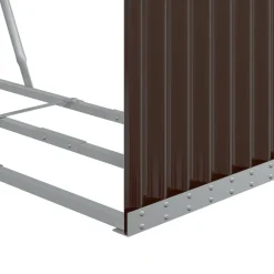 Discount Polttopuuteline ruskea 120x45x100 cm galvanoitu teräs Polttopuutelineet